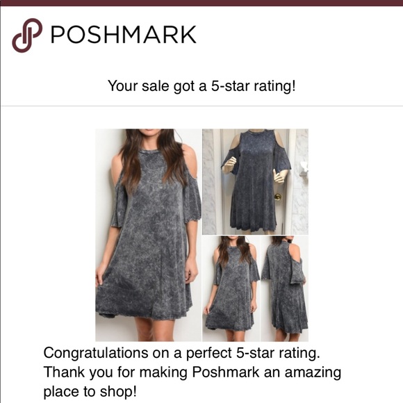 CHARCOAL GREY MINERAL WASHED COLD SHOULDER DRESS - Picture 4 of 7